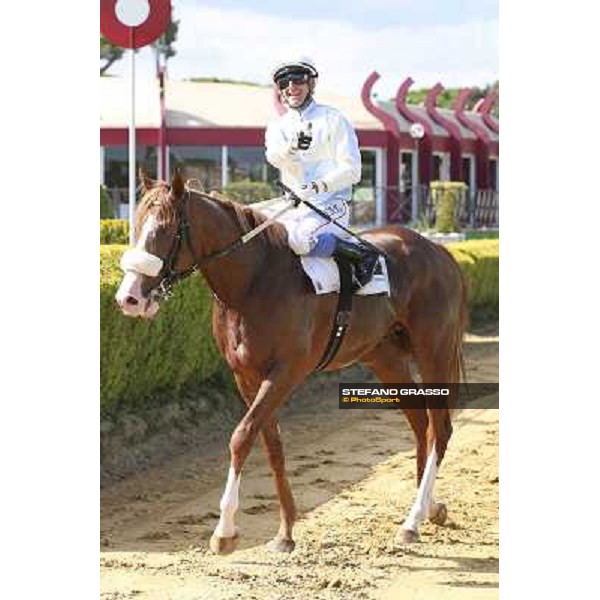 Roma 28 Settembre 2014 Capannelle Racecourse Carlo Fiocchi with Misterious Boy win the Premio Le Marmore ph. Domenico Savi/Grasso