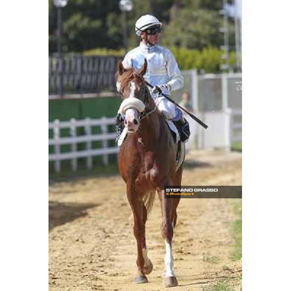 Roma 28 Settembre 2014 Capannelle Racecourse Carlo Fiocchi with Misterious Boy win the Premio Le Marmore ph. Domenico Savi/Grasso