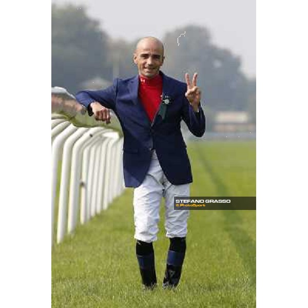 Dario Vargiu winner of Gran Premio Vittorio di Capua Milano,San Siro racecourse 29th sept.2014 ph.Stefano Grasso/Trenno srl