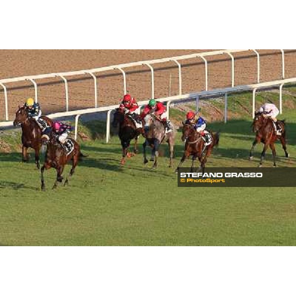 Rome Capannelle Racecourse Christian Di Napoli with Plusquemavie win the Premio Giorgio Giovagnoli photo Domenico Savi/GRASSO