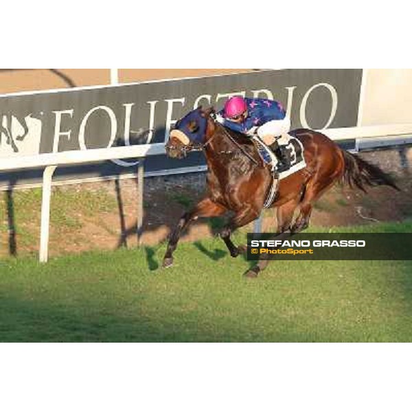 Rome Capannelle Racecourse Christian Di Napoli with Plusquemavie win the Premio Giorgio Giovagnoli photo Domenico Savi/GRASSO