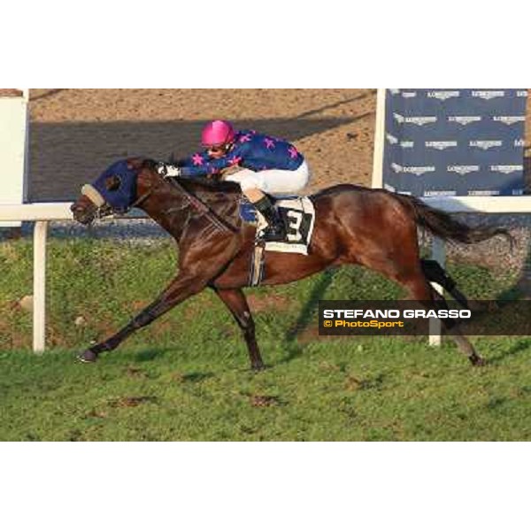 Rome Capannelle Racecourse Christian Di Napoli with Plusquemavie win the Premio Giorgio Giovagnoli photo Domenico Savi/GRASSO