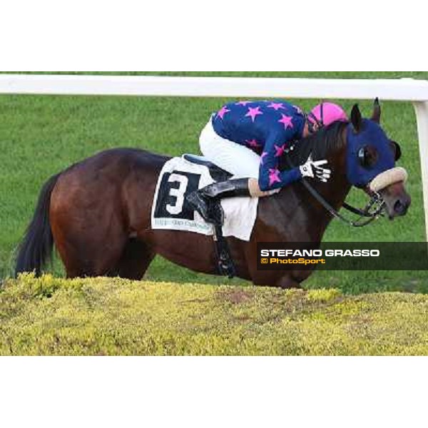 Rome Capannelle Racecourse Christian Di Napoli with Plusquemavie win the Premio Giorgio Giovagnoli photo Domenico Savi/GRASSO