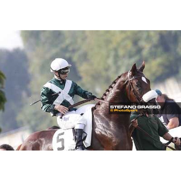 Umberto Rispoli - Trust You - Premio Criterium Nazionale Milano-San Siro Racecourse,28th sept.2014 ph.Stefano Grasso/Trenno srl