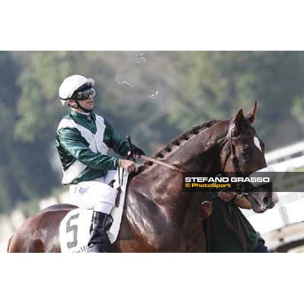 Umberto Rispoli - Trust You - Premio Criterium Nazionale Milano-San Siro Racecourse,28th sept.2014 ph.Stefano Grasso/Trenno srl
