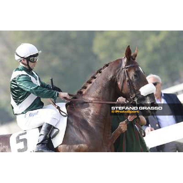 Umberto Rispoli - Trust You - Premio Criterium Nazionale Milano-San Siro Racecourse,28th sept.2014 ph.Stefano Grasso/Trenno srl