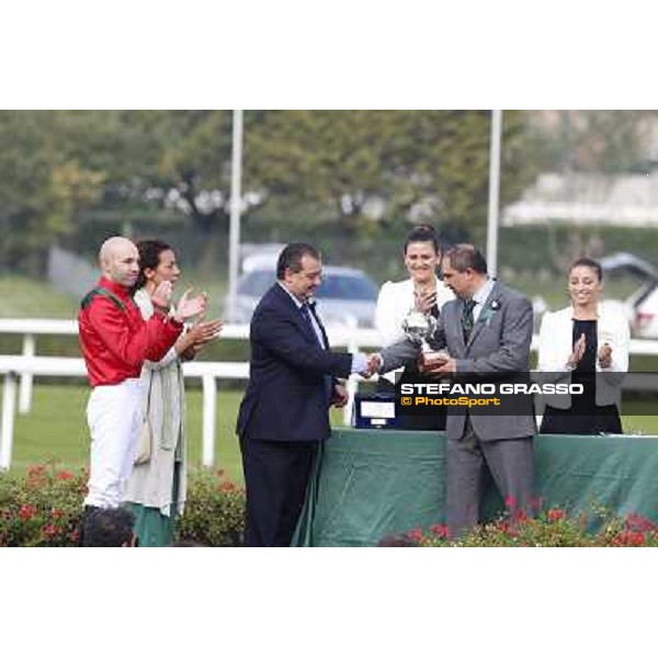 Prize giving ceremony of the Premio Criterium Nazionale Milano-San Siro Racecourse,28th sept.2014 ph.Stefano Grasso/Trenno srl