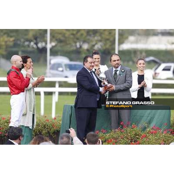 Prize giving ceremony of the Premio Criterium Nazionale Milano-San Siro Racecourse,28th sept.2014 ph.Stefano Grasso/Trenno srl