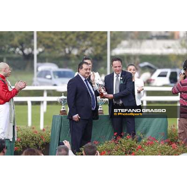 Prize giving ceremony of the Premio Criterium Nazionale Milano-San Siro Racecourse,28th sept.2014 ph.Stefano Grasso/Trenno srl