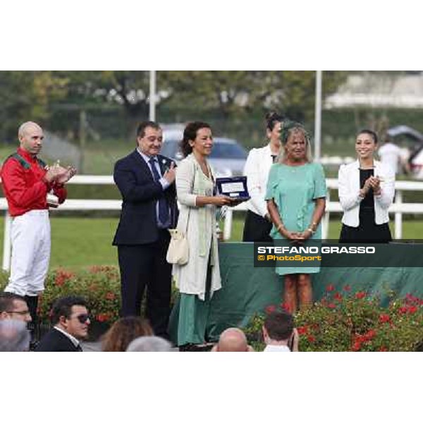 Prize giving ceremony of the Premio Criterium Nazionale Milano-San Siro Racecourse,28th sept.2014 ph.Stefano Grasso/Trenno srl