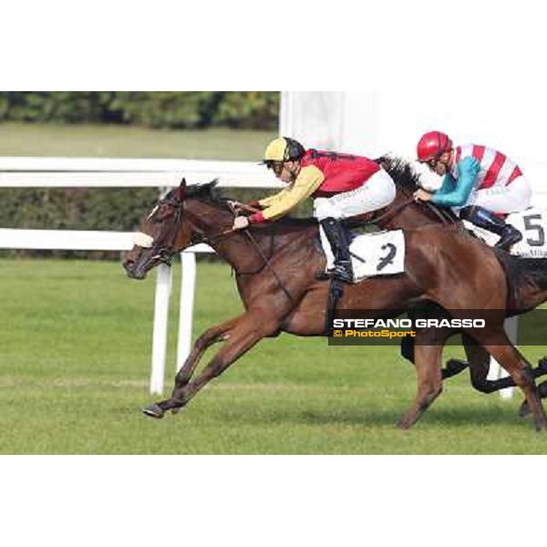 Mickael Barzalona - Sakamira - Premio Coolmore Milano-San Siro Racecourse,28th sept.2014 ph.Stefano Grasso/Trenno srl