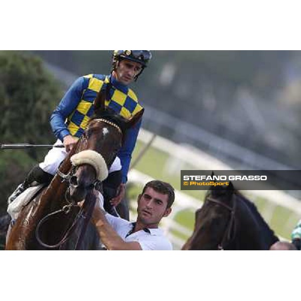 Fabio Branca on Autre Qualite - Premio Marchese Ippolito Fassati Milano-San Siro Racecourse,28th sept.2014 ph.Stefano Grasso/Trenno srl