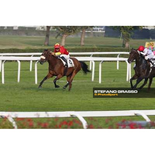 Thierry Thulliez - Ming Zhi Cosmos - Premio Sergio Cumani Milano-San Siro Racecourse,28th sept.2014 ph.Stefano Grasso/Trenno srl