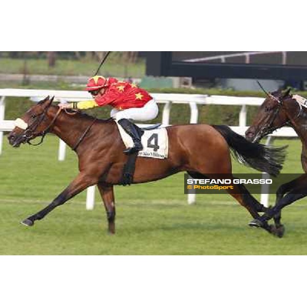 Thierry Thulliez - Ming Zhi Cosmos - Premio Sergio Cumani Milano-San Siro Racecourse,28th sept.2014 ph.Stefano Grasso/Trenno srl