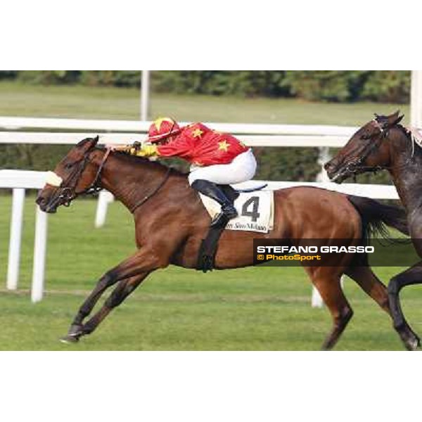 Thierry Thulliez - Ming Zhi Cosmos - Premio Sergio Cumani Milano-San Siro Racecourse,28th sept.2014 ph.Stefano Grasso/Trenno srl