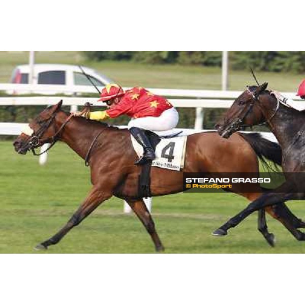 Thierry Thulliez - Ming Zhi Cosmos - Premio Sergio Cumani Milano-San Siro Racecourse,28th sept.2014 ph.Stefano Grasso/Trenno srl