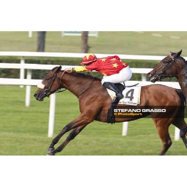 Thierry Thulliez - Ming Zhi Cosmos - Premio Sergio Cumani Milano-San Siro Racecourse,28th sept.2014 ph.Stefano Grasso/Trenno srl