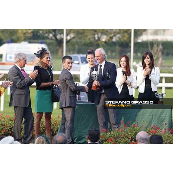 Prize giving of Premio Premio Sergio Cumani Milano-San Siro Racecourse,28th sept.2014 ph.Stefano Grasso/Trenno srl