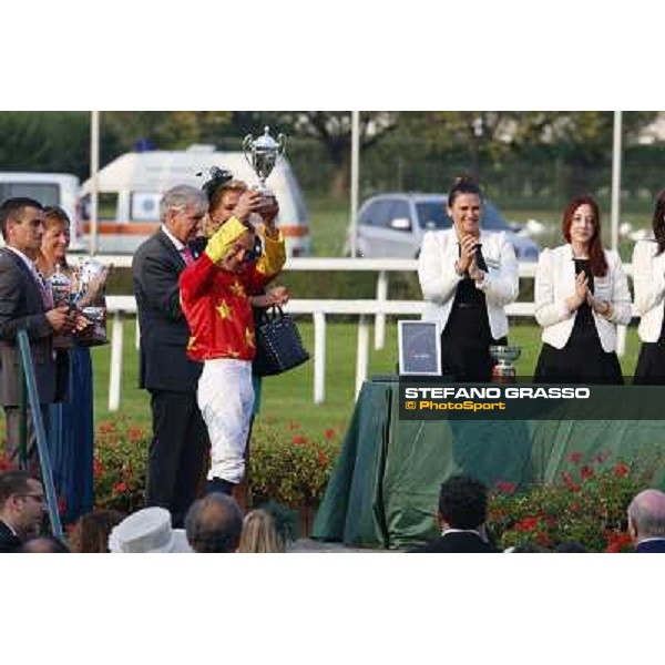 Prize giving of Premio Premio Sergio Cumani Milano-San Siro Racecourse,28th sept.2014 ph.Stefano Grasso/Trenno srl