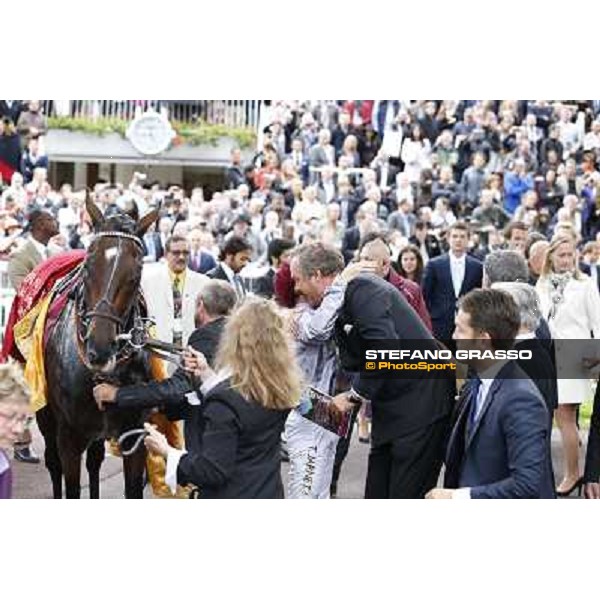 Thierry Jarnet and Treve win the Qatar Prix de l\'arc de Triomphe Paris,Longchamp racecourse,5th oct.2014 ph.Stefano Grasso