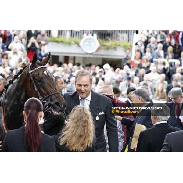 Thierry Jarnet and Treve win the Qatar Prix de l\'arc de Triomphe Paris,Longchamp racecourse,5th oct.2014 ph.Stefano Grasso