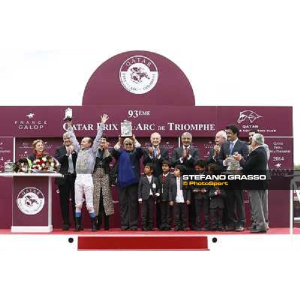 Thierry Jarnet and Treve win the Qatar Prix de l\'arc de Triomphe Paris,Longchamp racecourse,5th oct.2014 ph.Stefano Grasso