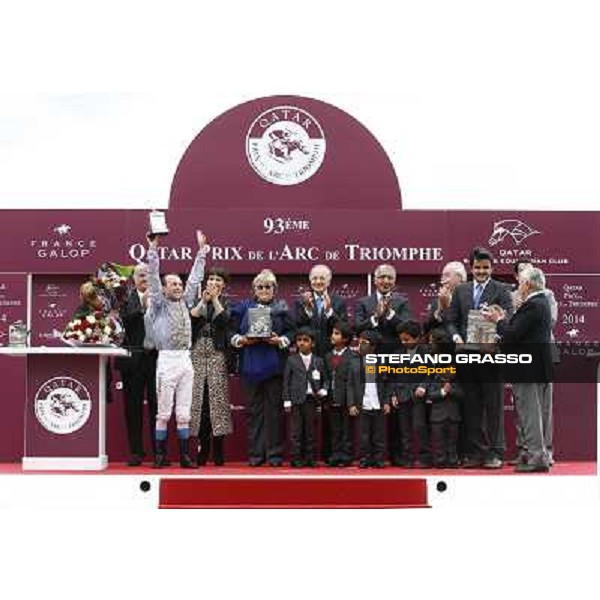 Thierry Jarnet and Treve win the Qatar Prix de l\'arc de Triomphe Paris,Longchamp racecourse,5th oct.2014 ph.Stefano Grasso