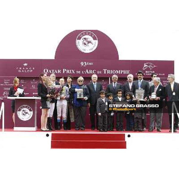 Thierry Jarnet and Treve win the Qatar Prix de l\'arc de Triomphe Paris,Longchamp racecourse,5th oct.2014 ph.Stefano Grasso
