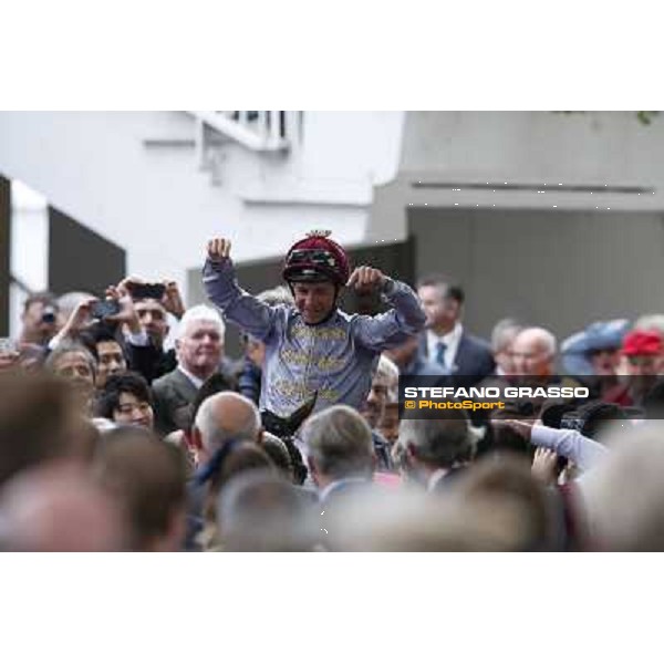 Thierry Jarnet and Treve win the Qatar Prix de l\'arc de Triomphe Paris,Longchamp racecourse,5th oct.2014 ph.Stefano Grasso
