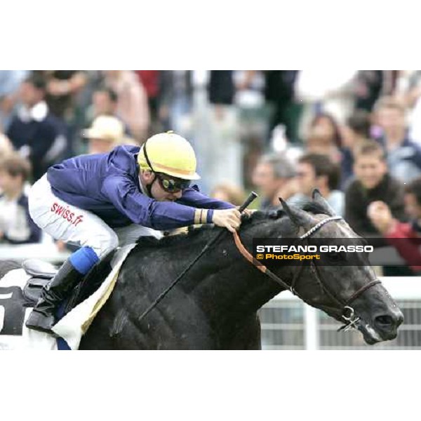 Stefan Pasquier on Pinson, wins the Prix Guillaume d\' Ornano - Haras D\' Etreham - Deauville, 20th august 2005 ph. Stefano Grasso