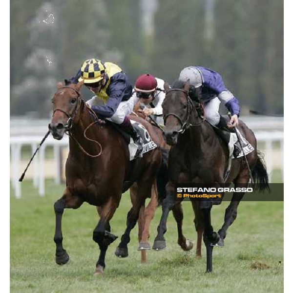 Christophe Soumillon on Linda\'s Lad wins the Criterium du Fonds Europeen de L\' Elevage beating Championship Point Deauville, 20th august 2005 ph. Stefano Grasso