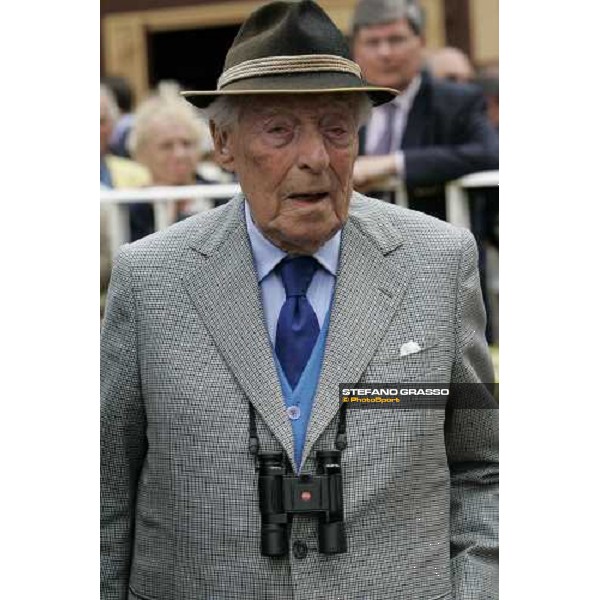 Baron Guy de Rothschild owner of Pinson, winning horse of the Prix Guillaume d\' Ornano - Haras D\' Etreham - Deauville, 20th august 2005 ph. Stefano Grasso