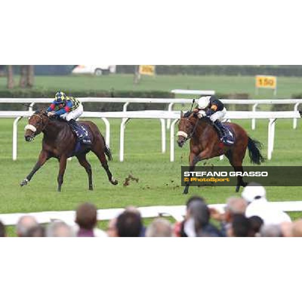 Fabio Branca and Hero Look win the Gran Criterium Milan,San Siro racecourse 12th october 2014 ph.Stefano Grasso