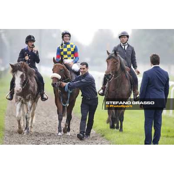 Fabio Branca and Hero Look win the Gran Criterium Milan,San Siro racecourse 12th october 2014 ph.Stefano Grasso