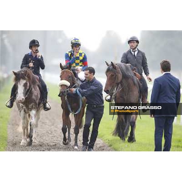 Fabio Branca and Hero Look win the Gran Criterium Milan,San Siro racecourse 12th october 2014 ph.Stefano Grasso