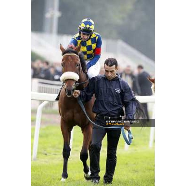 Gran Criterium - Fabio Branca on Hero Look Milan, San Siro racecourse,12 ottobre 2014 photo Stefano Grasso/Trenno srl