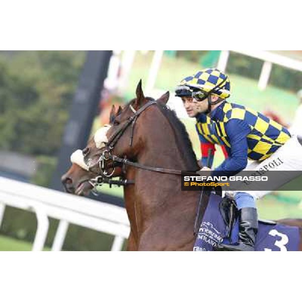 Gran Criterium - Umberto Rispoli on Farinacci and Fabio Branca on Hero Look Milan, San Siro racecourse,12 ottobre 2014 photo Stefano Grasso/Trenno srl