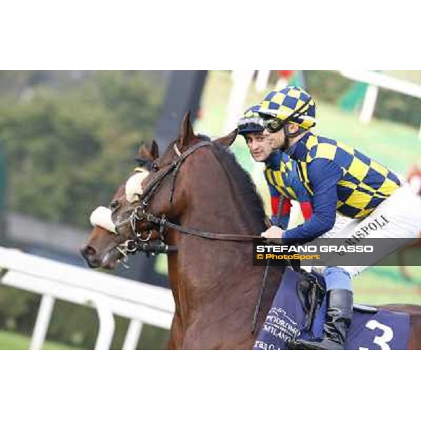 Gran Criterium - Umberto Rispoli on Farinacci and Fabio Branca on Hero Look Milan, San Siro racecourse,12 ottobre 2014 photo Stefano Grasso/Trenno srl