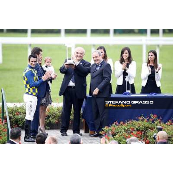 The prize giving ceremony of the Gran Criterium. Milan, San Siro racecourse,12 ottobre 2014 photo Stefano Grasso/Trenno srl