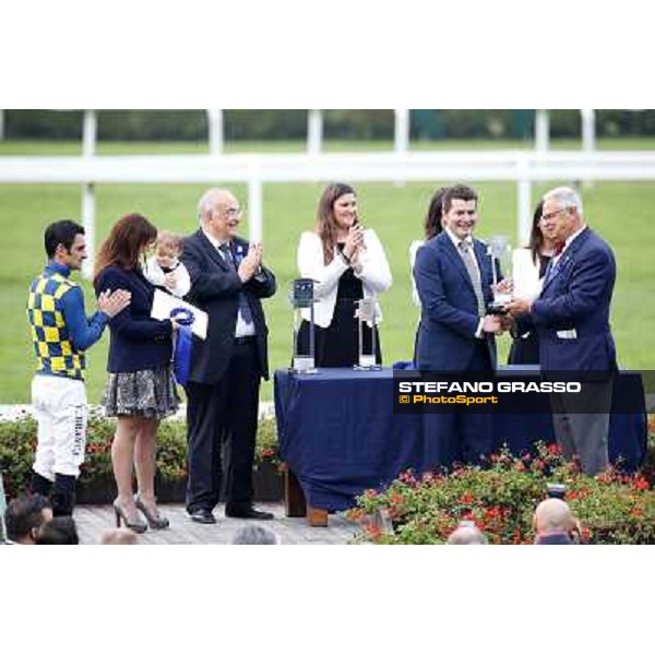 The prize giving ceremony of the Gran Criterium. Milan, San Siro racecourse,12 ottobre 2014 photo Stefano Grasso/Trenno srl
