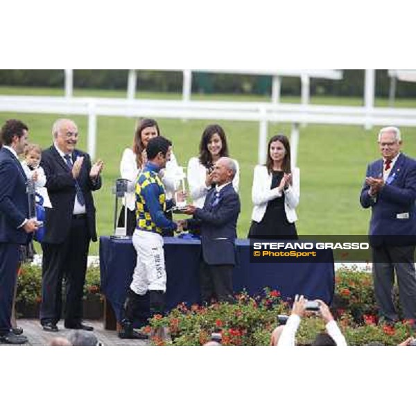 The prize giving ceremony of the Gran Criterium. Milan, San Siro racecourse,12 ottobre 2014 photo Stefano Grasso/Trenno srl