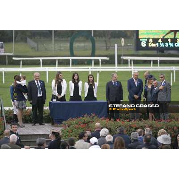 The prize giving ceremony of the Gran Criterium. Milan, San Siro racecourse,12 ottobre 2014 photo Stefano Grasso/Trenno srl