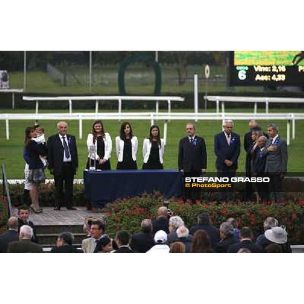 The prize giving ceremony of the Gran Criterium. Milan, San Siro racecourse,12 ottobre 2014 photo Stefano Grasso/Trenno srl