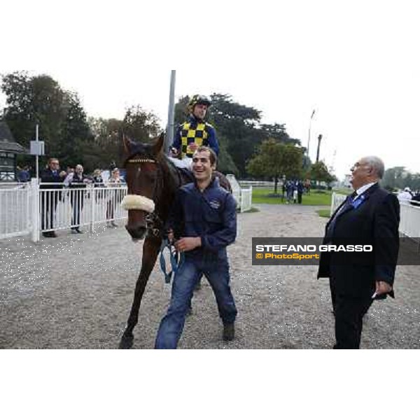 Felice Villa with Umberto Rispoli on Farinacci Milan, San Siro racecourse,12 ottobre 2014 photo Stefano Grasso/Trenno srl