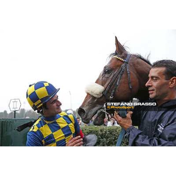 Fabio Branca and Hero Look winners of the Gran Criterium Milan, San Siro racecourse,12 ottobre 2014 photo Stefano Grasso/Trenno srl