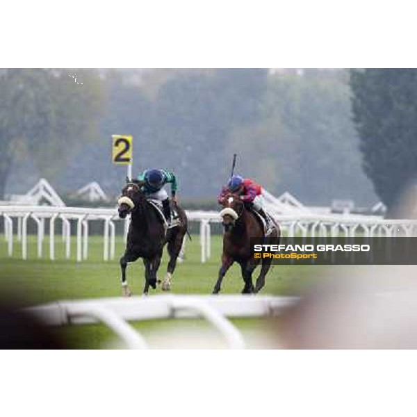 Cristian Demuro on Altroquando wins the Premio Città di Nioceto Milan, San Siro racecourse,12 ottobre 2014 photo Stefano Grasso/Trenno srl