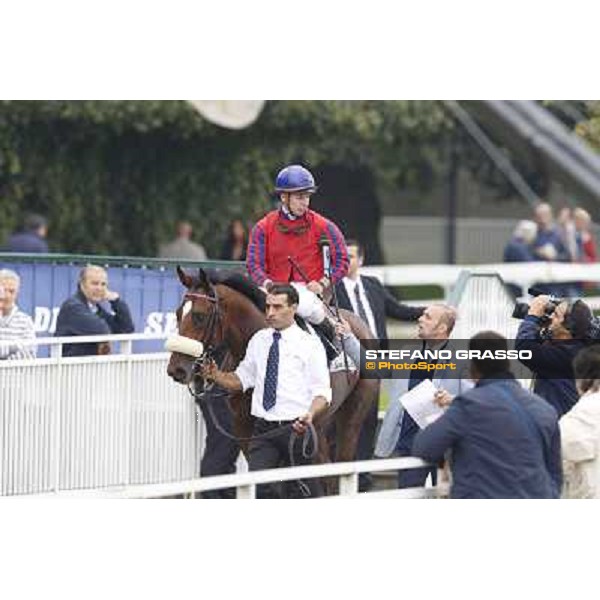 Cristian Demuro on Altroquando wins the Premio Città di Nioceto Milan, San Siro racecourse,12 ottobre 2014 photo Stefano Grasso/Trenno srl