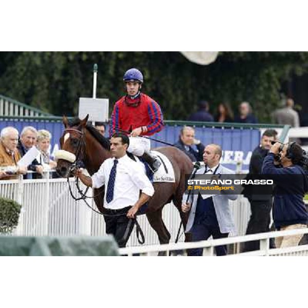Cristian Demuro on Altroquando wins the Premio Città di Nioceto Milan, San Siro racecourse,12 ottobre 2014 photo Stefano Grasso/Trenno srl