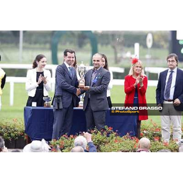 The prize giving ceremony of the Premio Verziere - Mem.Aldo Cirla Milan, San Siro racecourse,12 ottobre 2014 photo Stefano Grasso/Trenno srl