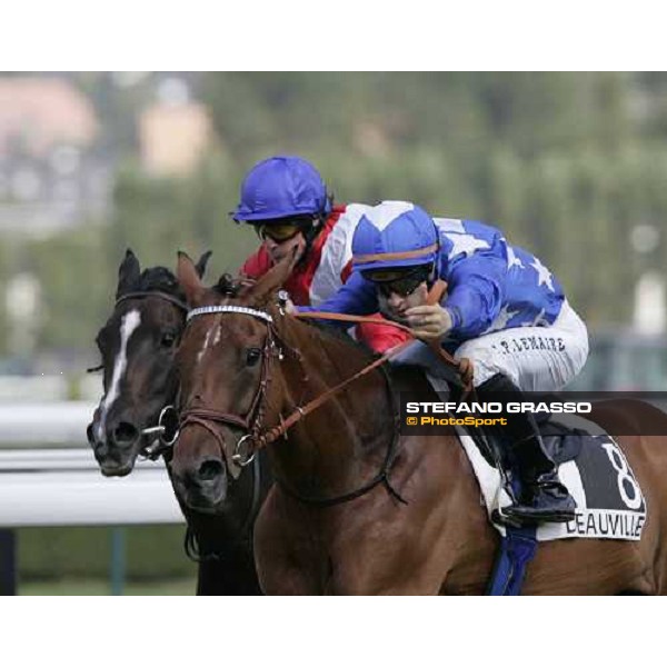 Christophe Patrick Lemaire on Pride wins the Prix Jean Romanet Deauville, 21st august 2005 ph. Stefano Grasso